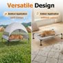 Elevated Dog Bed with UV-Proof Canopy, Raised Outdoor Dog Tent with Powerful Anti-Slip Feet, Portable Pet Cot with Wider Shade, Raised Cooling Bed for Camping, Backyard, Beach (Grey, XL) Image 6