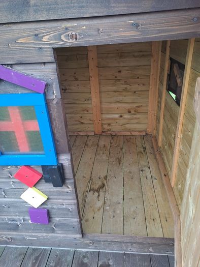 Childrens wooden garden playset large