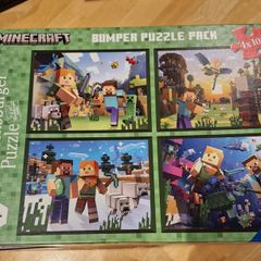 Set of 4 x 100 piece Minecraft jigsaws