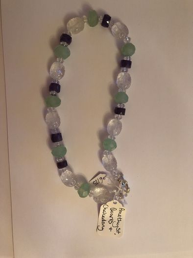 Amethyst, Quartz & Chalcedony necklace