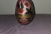 Cloisonne Brass Egg Trinket Box