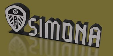 Leeds United personalised Name Plaque