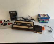 NTSC Intellivision + LTO Flash Cartridge + IntelliVoice Module + Arcade Stick + 6 Games