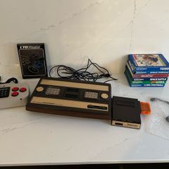 NTSC Intellivision + LTO Flash Cartridge + IntelliVoice Module + Arcade Stick + 6 Games