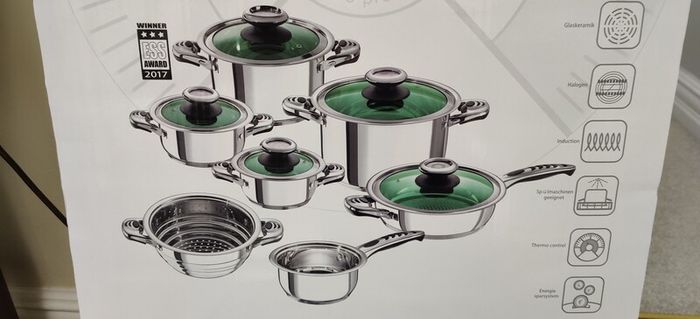 Bio Kochen - Thermo precision, 12 pce Stainless Steel Cookware set