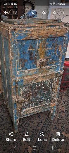 Vintage Wooden Fridge