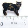 Antique Black Cat Enamel Pin Badge - Isle Of Man Lucky Charm c.1920 Image 8