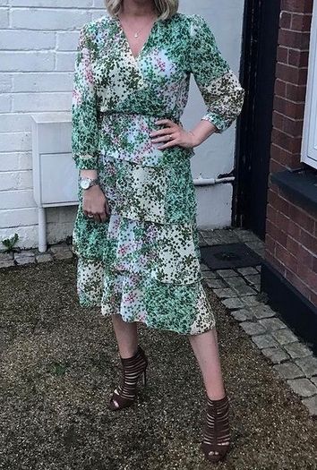 Ladies Floral Midi Dress