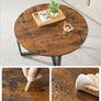 Round Coffee Table Industrial Living Room Table Rustic Brown Black 88 cm Image 4