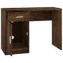 Desk with Drawer & Cabinet Smoked Oak Image 6