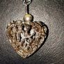 Vintage Hallmarked Silver Filigree Heart Necklace Image 2