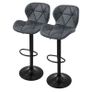 Set of 2  faux leather stools Image 3