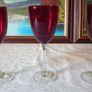Antique 10 Piece Ruby Red Glasses Collection Image 5