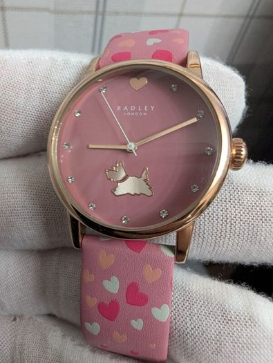 RADLEY LONDON Ladies' Watch - Rose Gold with Pink Leather Heart Strap