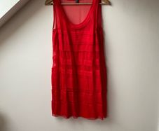 DKNY Pure Silk Tiered Dress