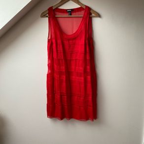 DKNY Pure Silk Tiered Dress