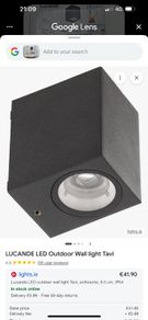 2 Lucande outdoor black wall lights