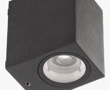 2 Lucande outdoor black wall lights
