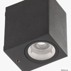 2 Lucande outdoor black wall lights