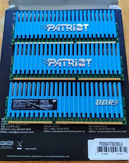 DDR3 6GB (3x2GB) Patriot Viper