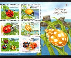 2014 Alderney Ladybirds Commemorative Stamps Miniature Sheet Mint Never Hinged (MNH)