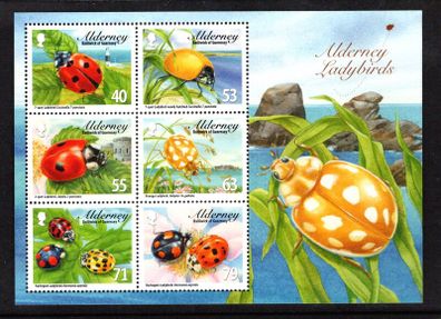 2014 Alderney Ladybirds Commemorative Stamps Miniature Sheet Mint Never Hinged (MNH)