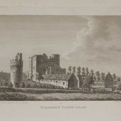 Torfeekan Castle County Louth 1797 Antique Print