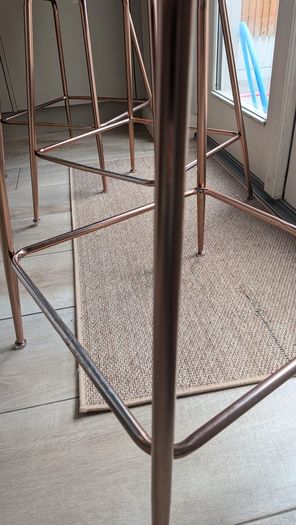 3 Pebble & Leaf Luxe Diamond Velvet Bar Stools