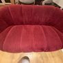 Wine/Burgundy sofa Image 3
