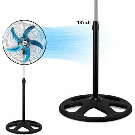 3-in-1 High-Speed Oscillating Floor Fan - 50 cm