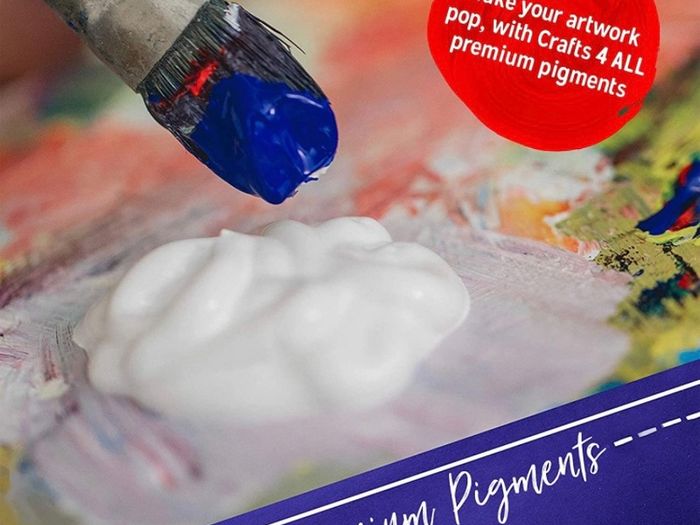 Acrylic Paint Set 60 Paints for Canvas, Wood, Ceramic And Fabric  Non Toxic, Vibrant Pigments for Beginners, Students and Professional Artists (FREE POSTAGE)