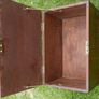 Vintage Wooden Box with Brass Handle and Key 16"x!0"x10" Image 3