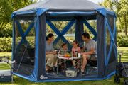 Pop Up Gazebo Tent for 4-6 Persons Family Tent Floor Pan Waterproof