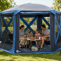Pop Up Gazebo Tent for 4-6 Persons Family Tent Floor Pan Waterproof