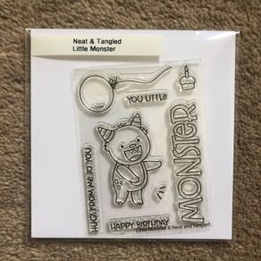 Neat & Tangled "Little Monster" photopolymer stamp set with coordinating dies