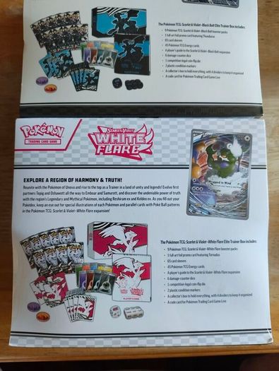 Pokemon Tcg Scarlet and Violet Black Bolt and White Flare Elite Trainer Box ETB