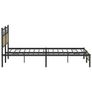 Metal Bed Frame without Mattress Sonoma Oak 193x201 cm Image 4
