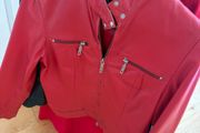 Real leather biker jacket