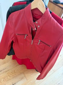 Real leather biker jacket