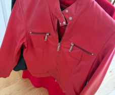 Real leather biker jacket