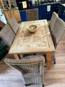 Wooden dinning table with chairs