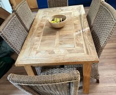 Wooden dinning table with chairs
