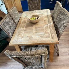 Wooden dinning table with chairs
