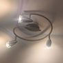 Ceiling light Aspis Spiral Satin nickel effect lustre 3 Light Spotlight Image 5
