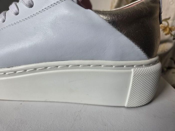 Kate Appleby White Leather Platform Trainers Size 41