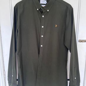 Mens Farah Khaki Army Green XL Slim Fit shirt BRAND NEW with tags