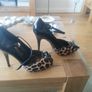 River Island peep toe leopard print shoes Image 2
