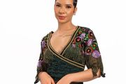 Lollies Embellished Midi Curve Dress