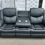 Valerie Black 3+2 Leather Recliner Sofa Set Image 3