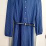 Berketex Made in England Vintage Blue & White striped shirt dress with original belt Sz 10UK Image 2
